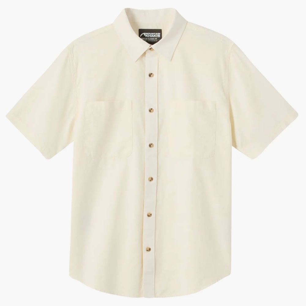 Mountain Khakis Bowman Short Sleeve Woven Shirt in Parchment